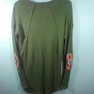 Medium? Soft Long Green Thermal Top,Dress